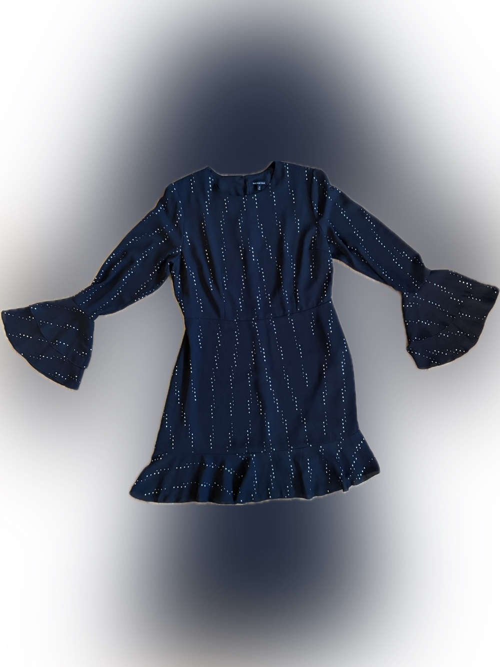 Who What Wear Bell Sleeve Mini Dress with Silver Dots